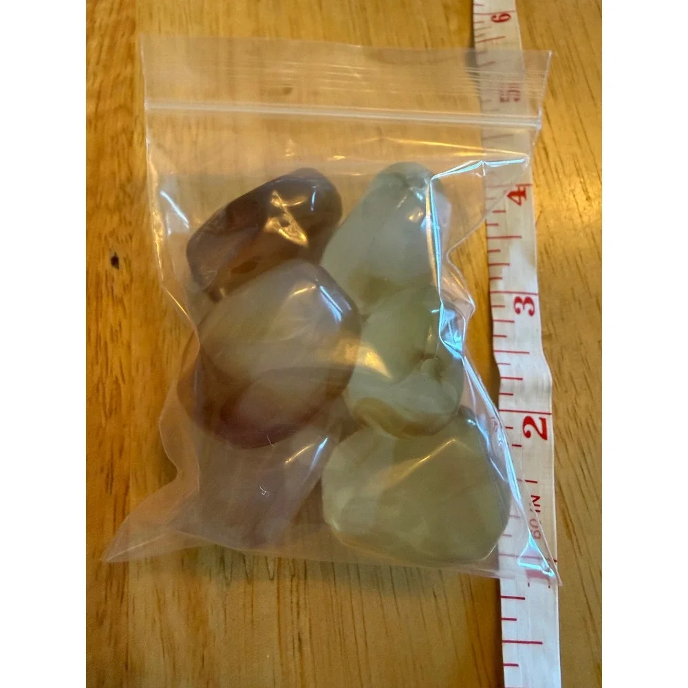 Natural Polished Agate Stone Beads Large Tumbled Drilled Gemstones Set